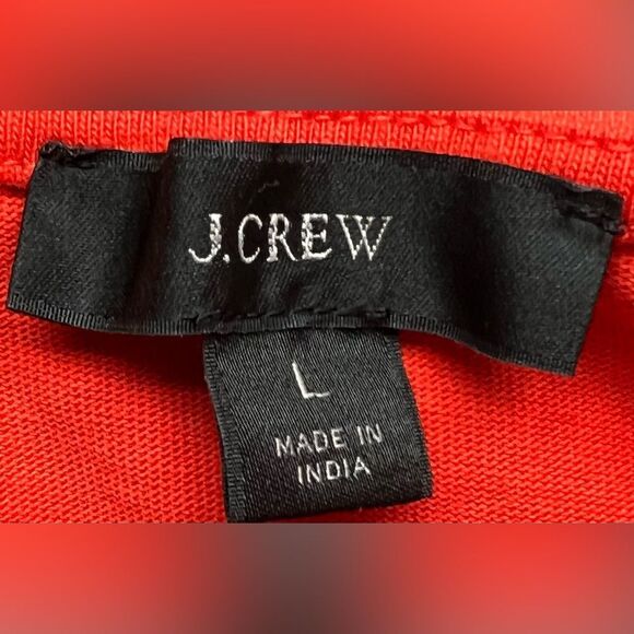 J. Crew Orange Cross Back Eyelet Hem Sleeveless Tiered Maxi Dress. Large. - Picture 6 of 8